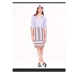 J Crew Geometric Print Pencil Skirt 8